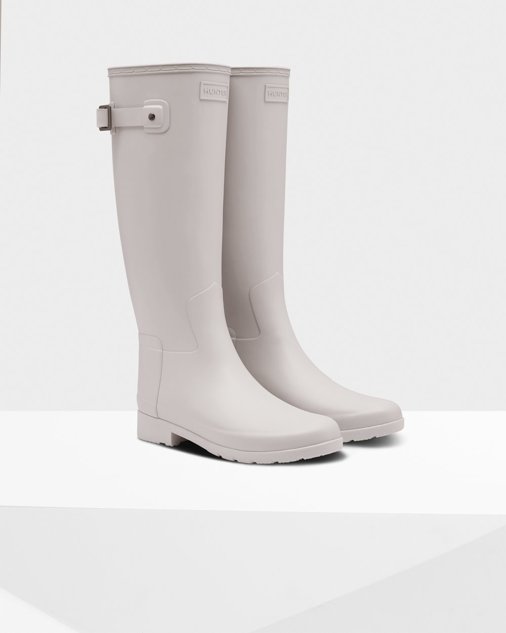 Botas de Lluvia Altas Hunter Mujer - Refined Slim Fit - Grises - BVDREXH-38